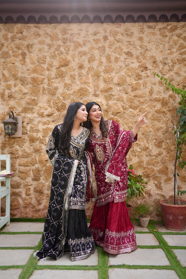 Beyza black angrakha