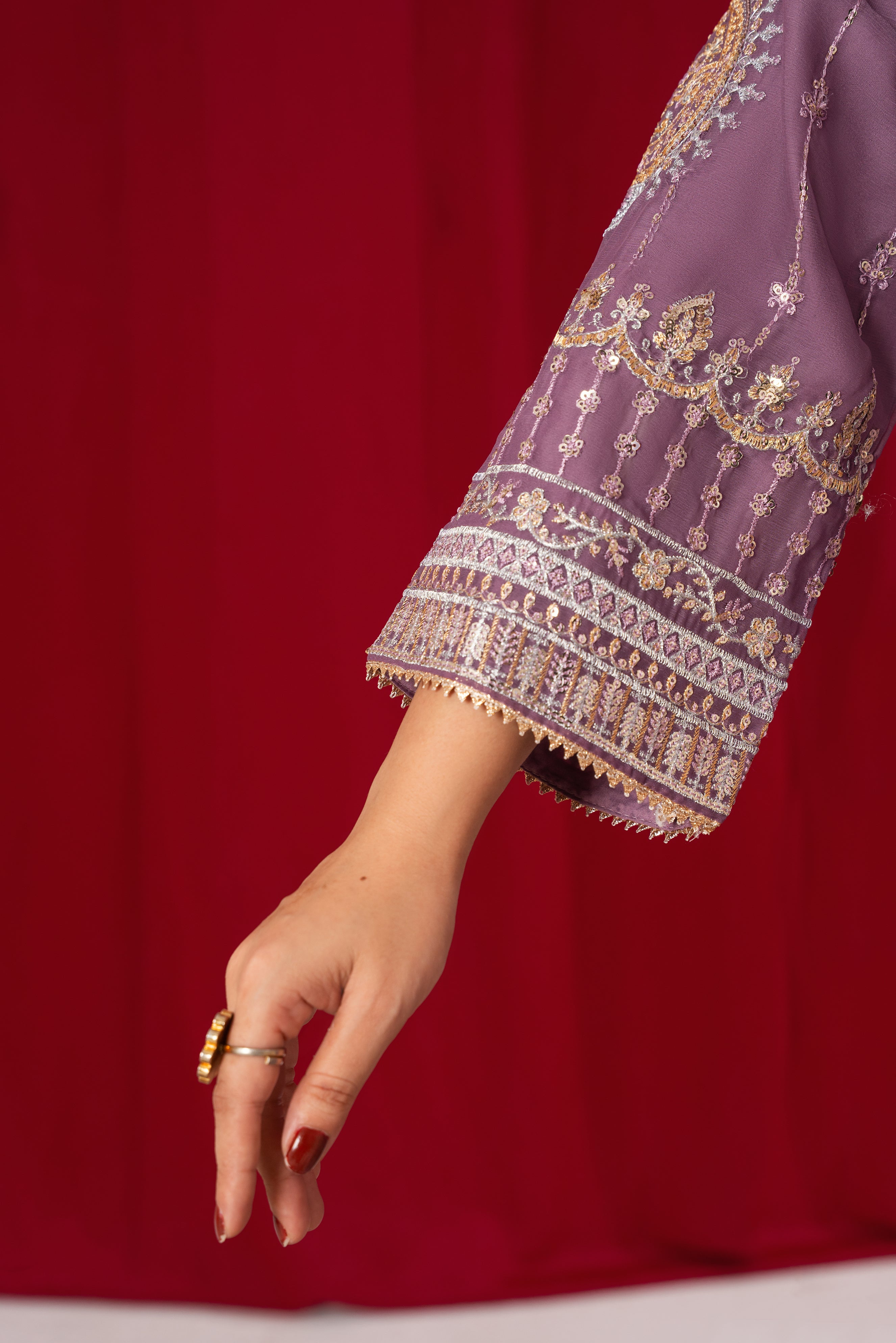 Beyza Lavender Angrakha Gharara