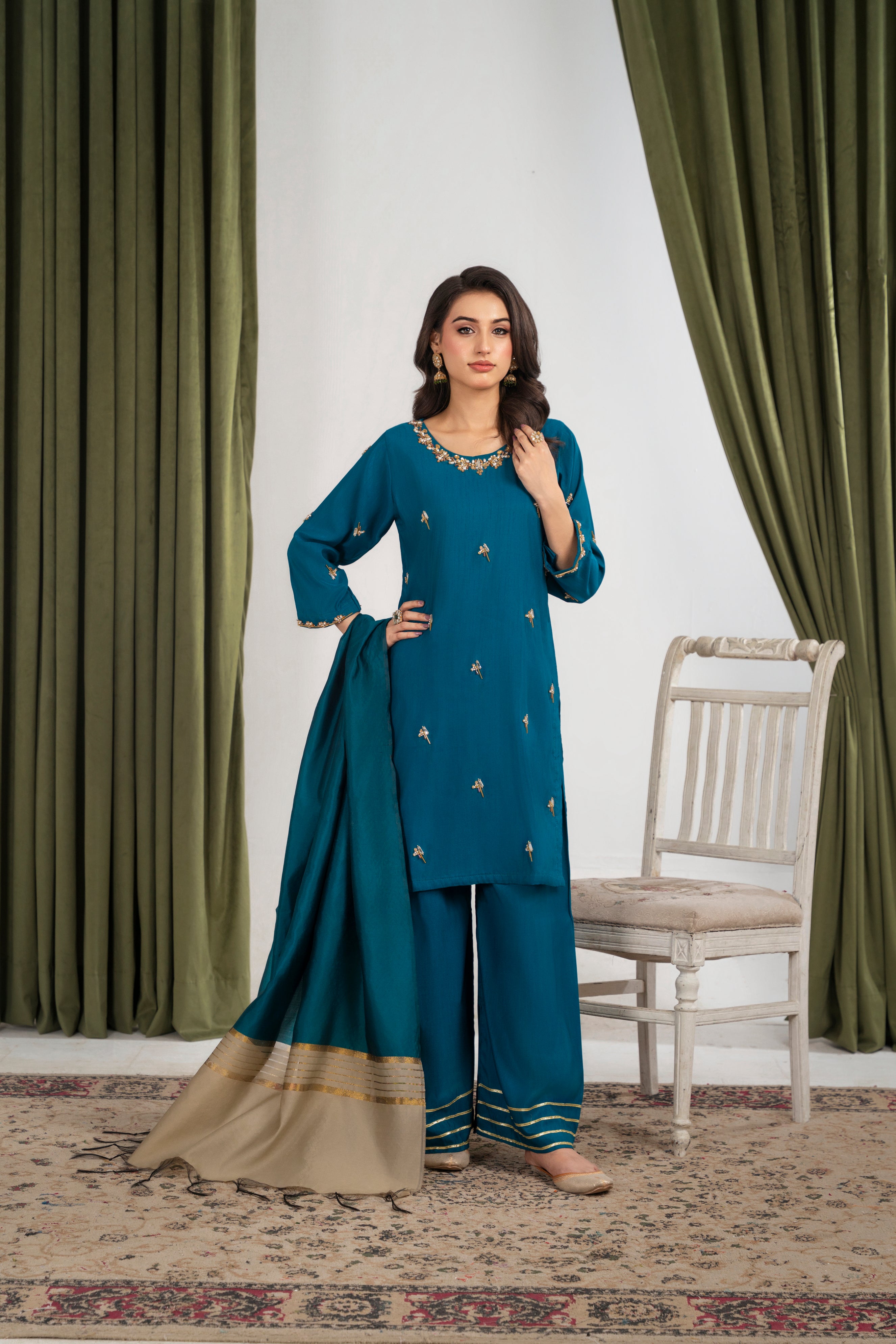 IZEL 2 Raw Silk Zinc Blue