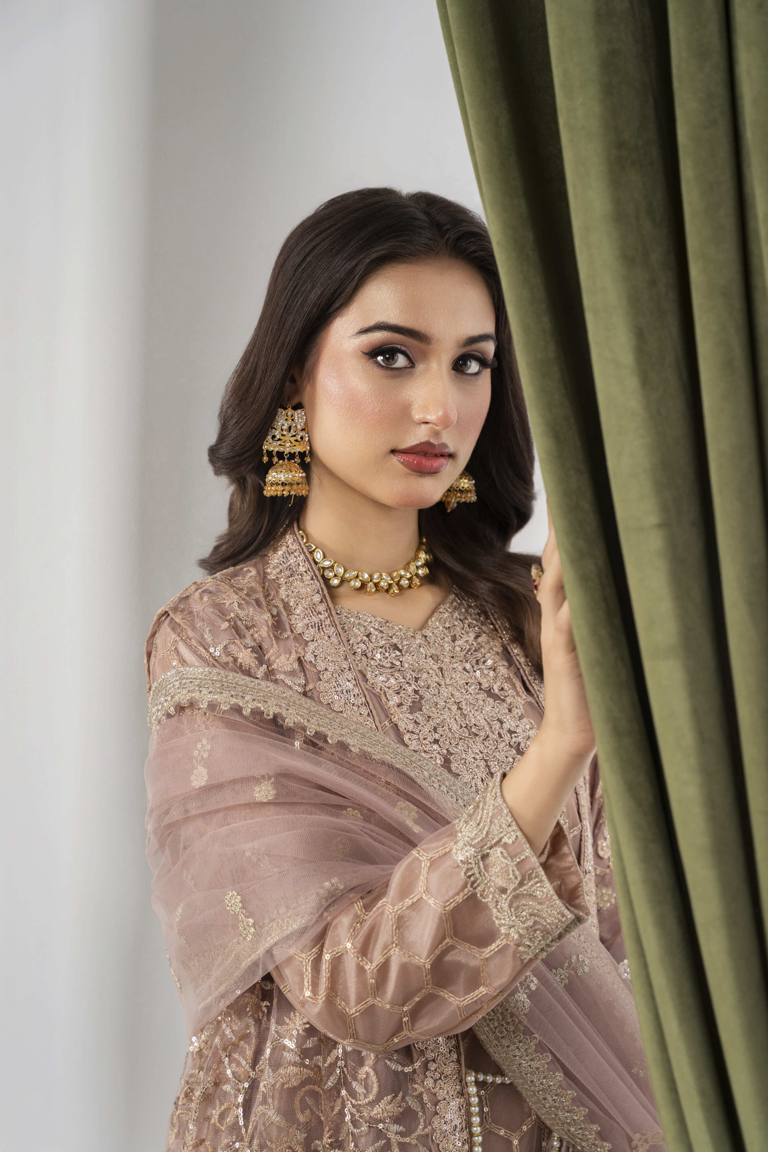 Harika Brown Pearl Coat