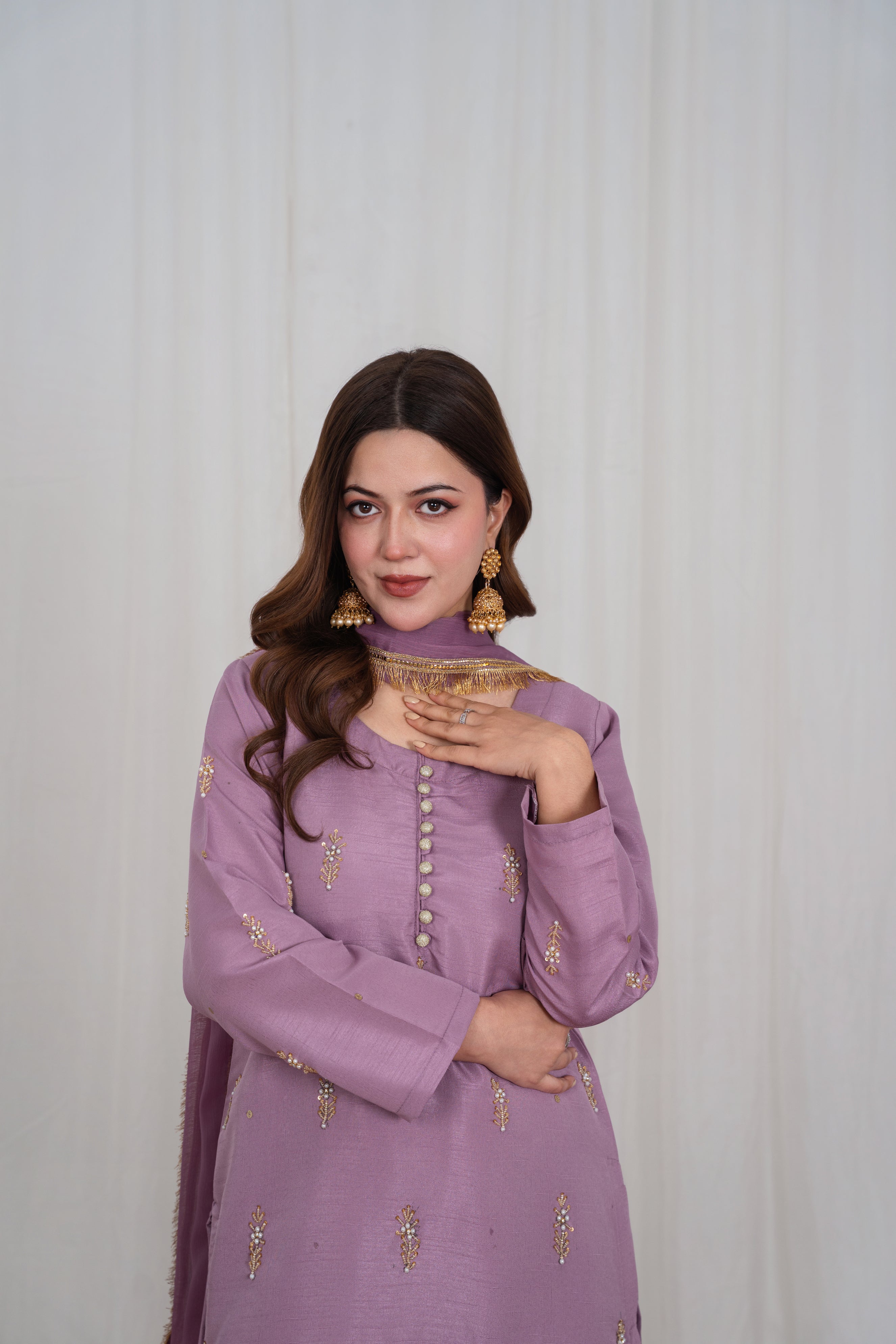 Selin Mauve Pink Long Shirt