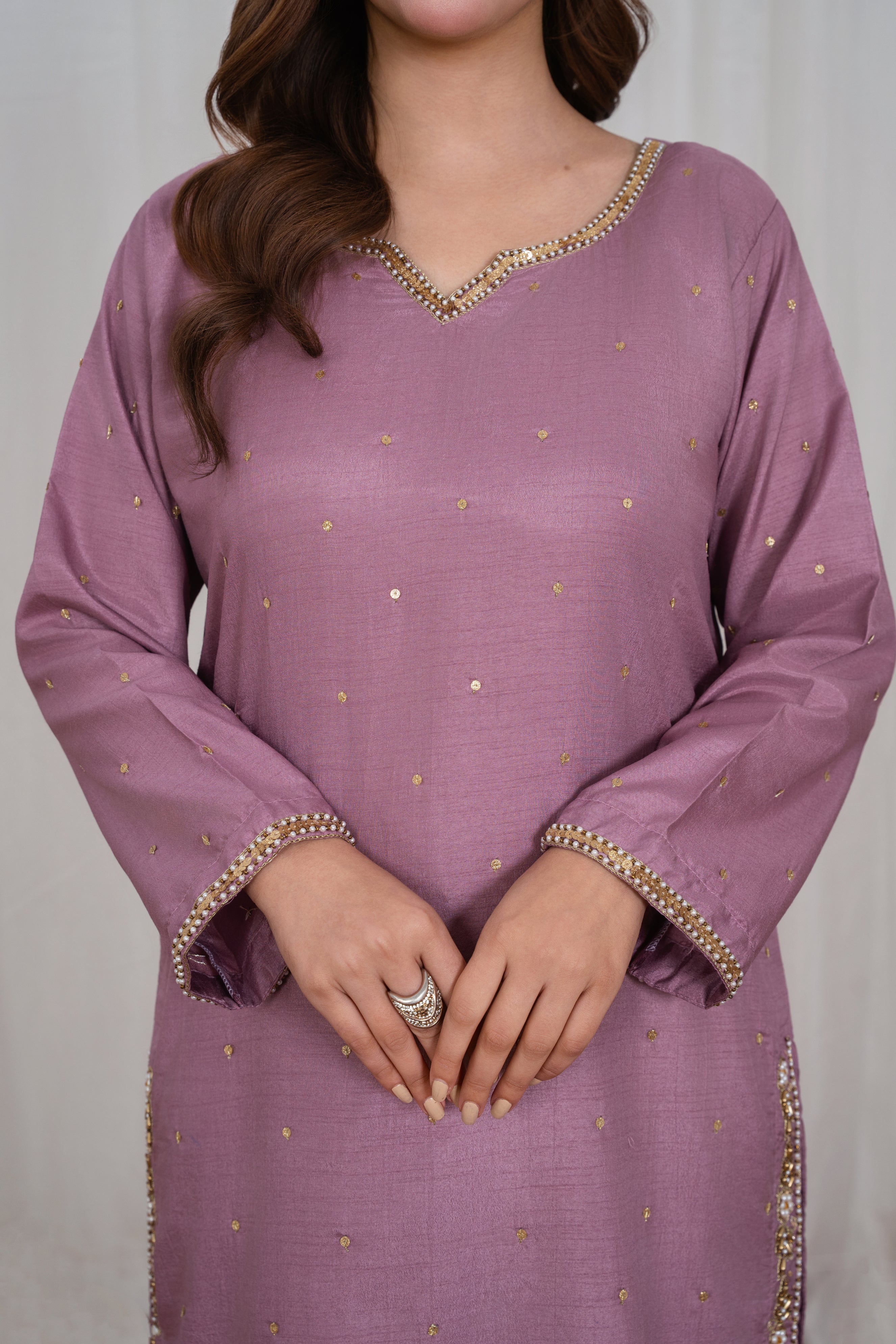 Marium Mauve Shirt Trouser