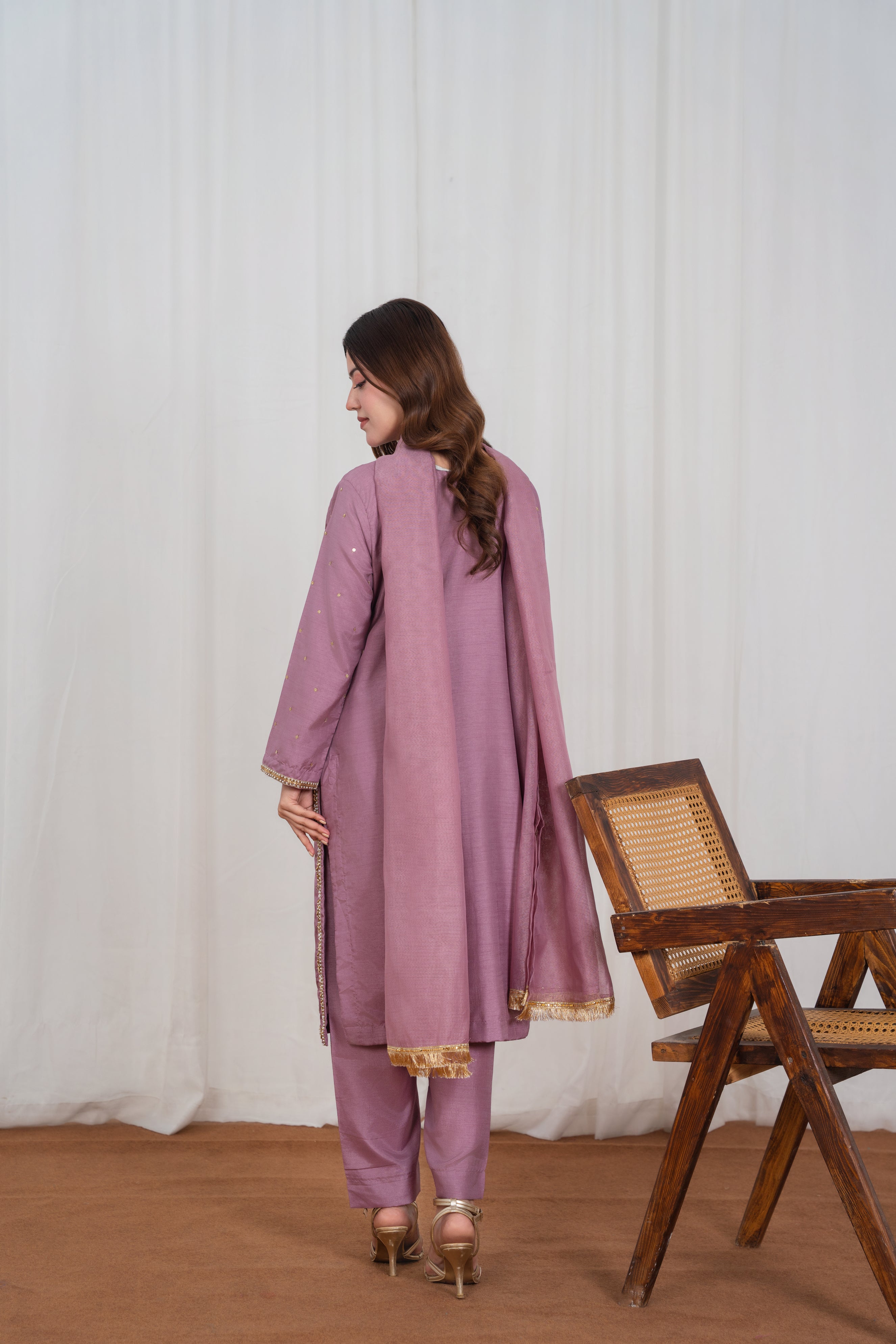 Marium Mauve Shirt Trouser