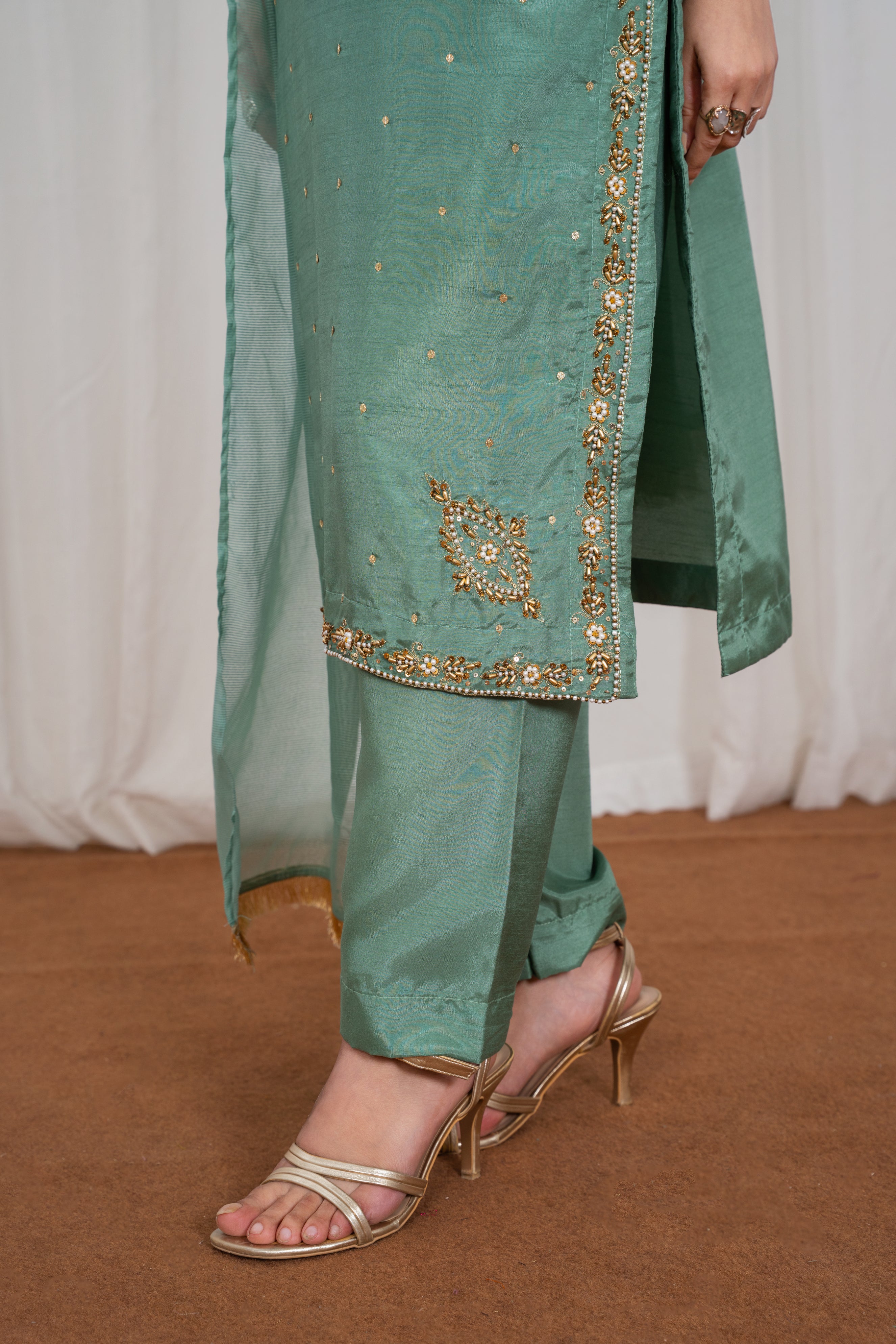 Marium Seafoam Green Shirt Trouser