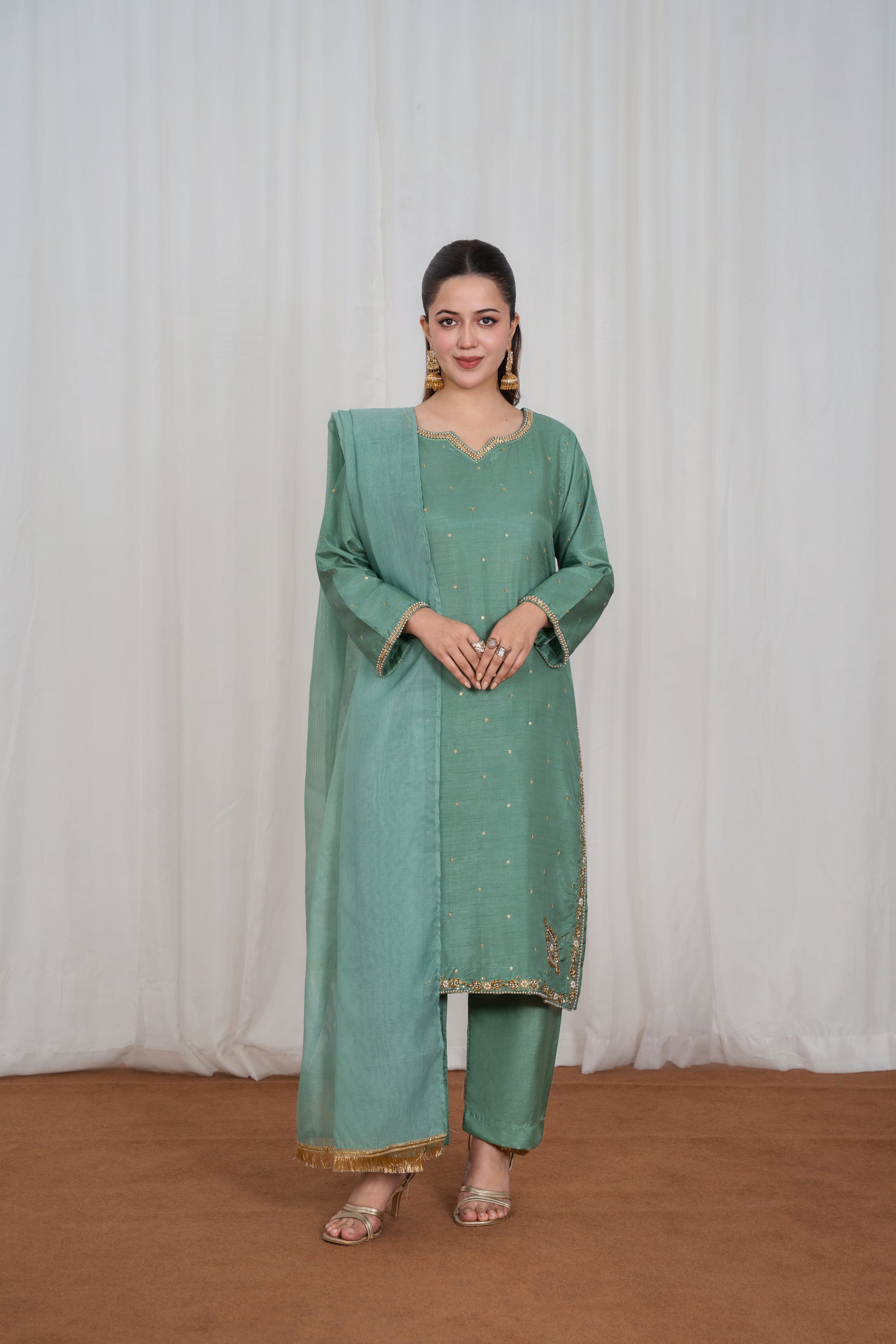 Marium Seafoam Green Shirt Trouser