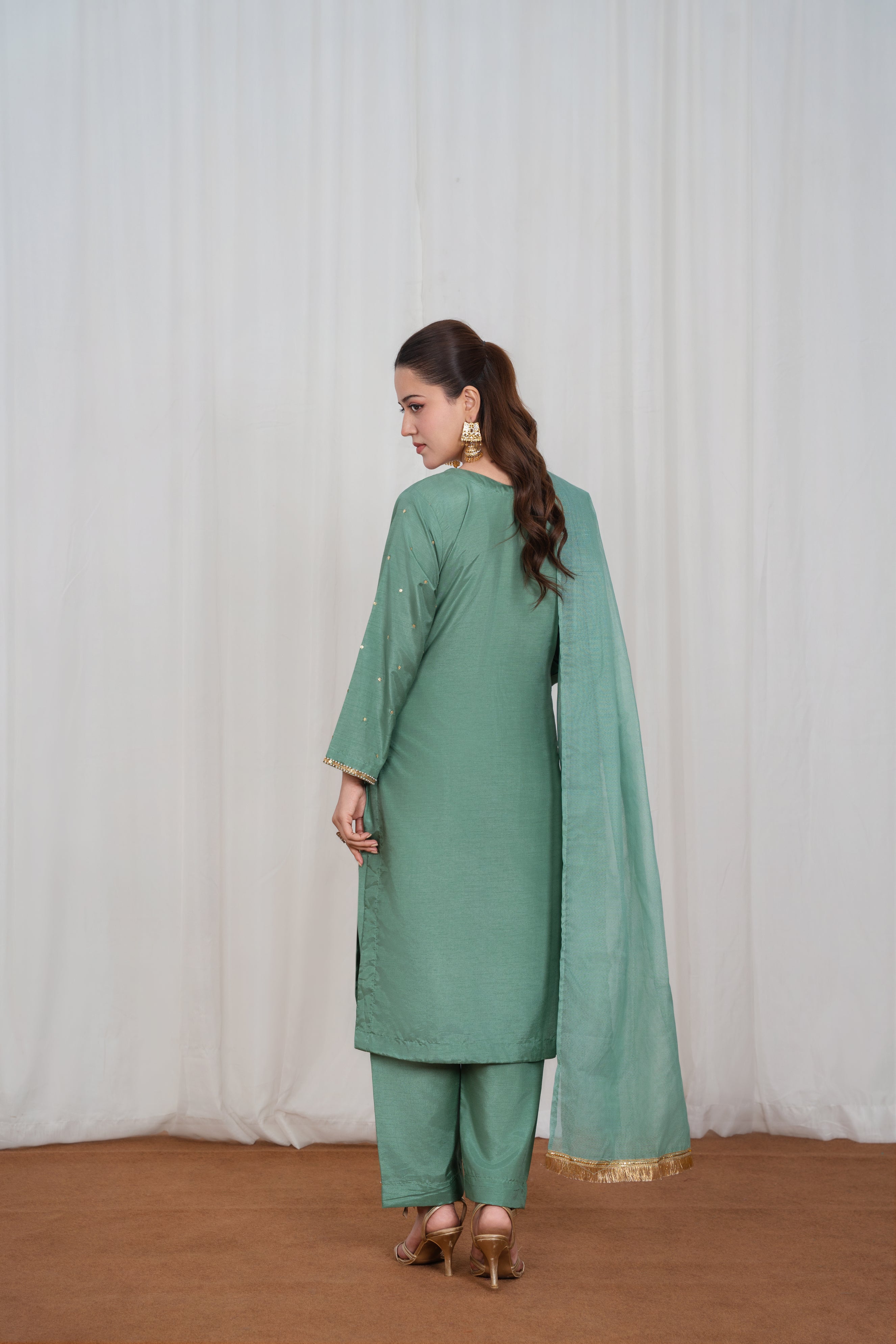 Marium Seafoam Green Shirt Trouser