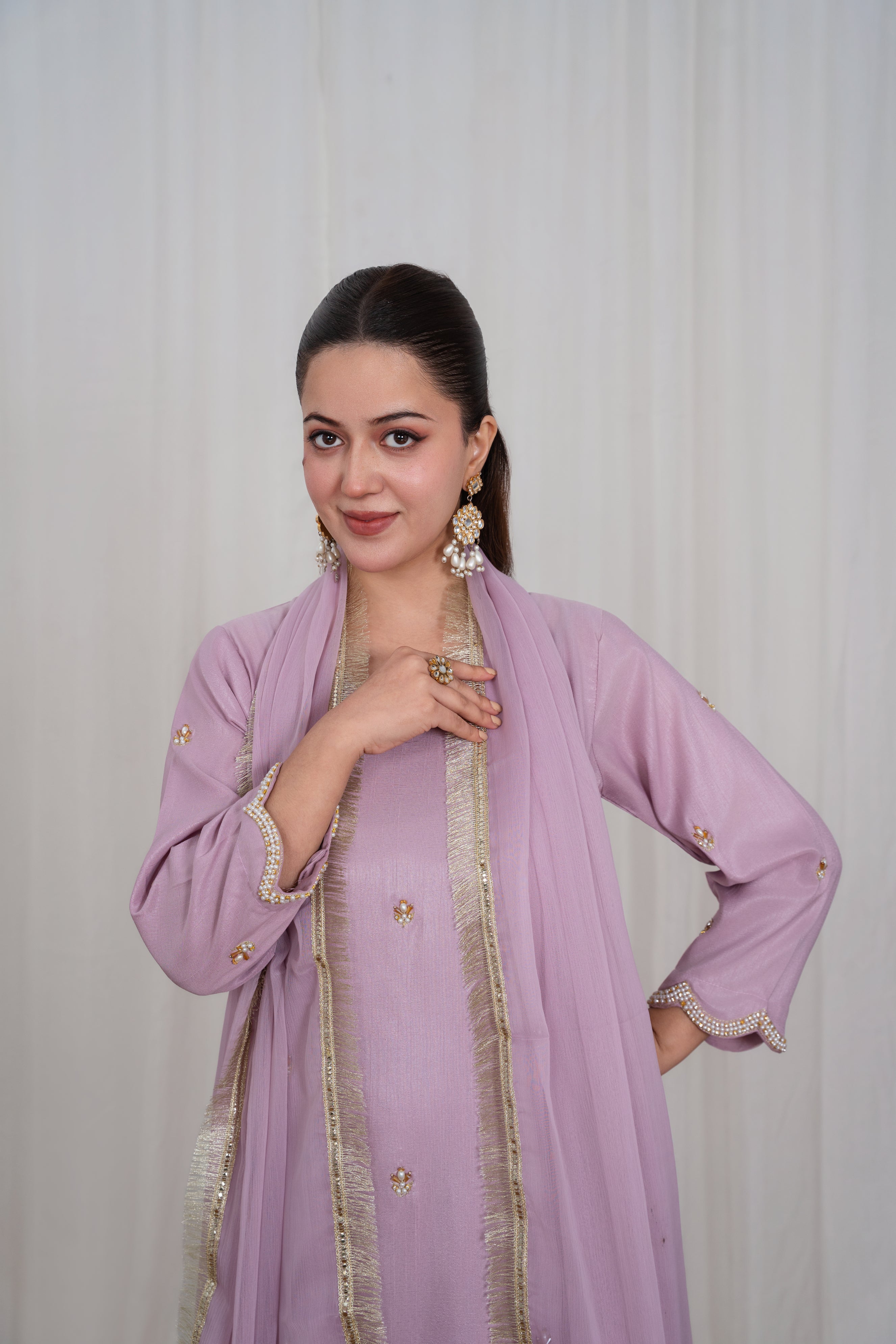 Lina Soft Mauve Farshi Shalwar