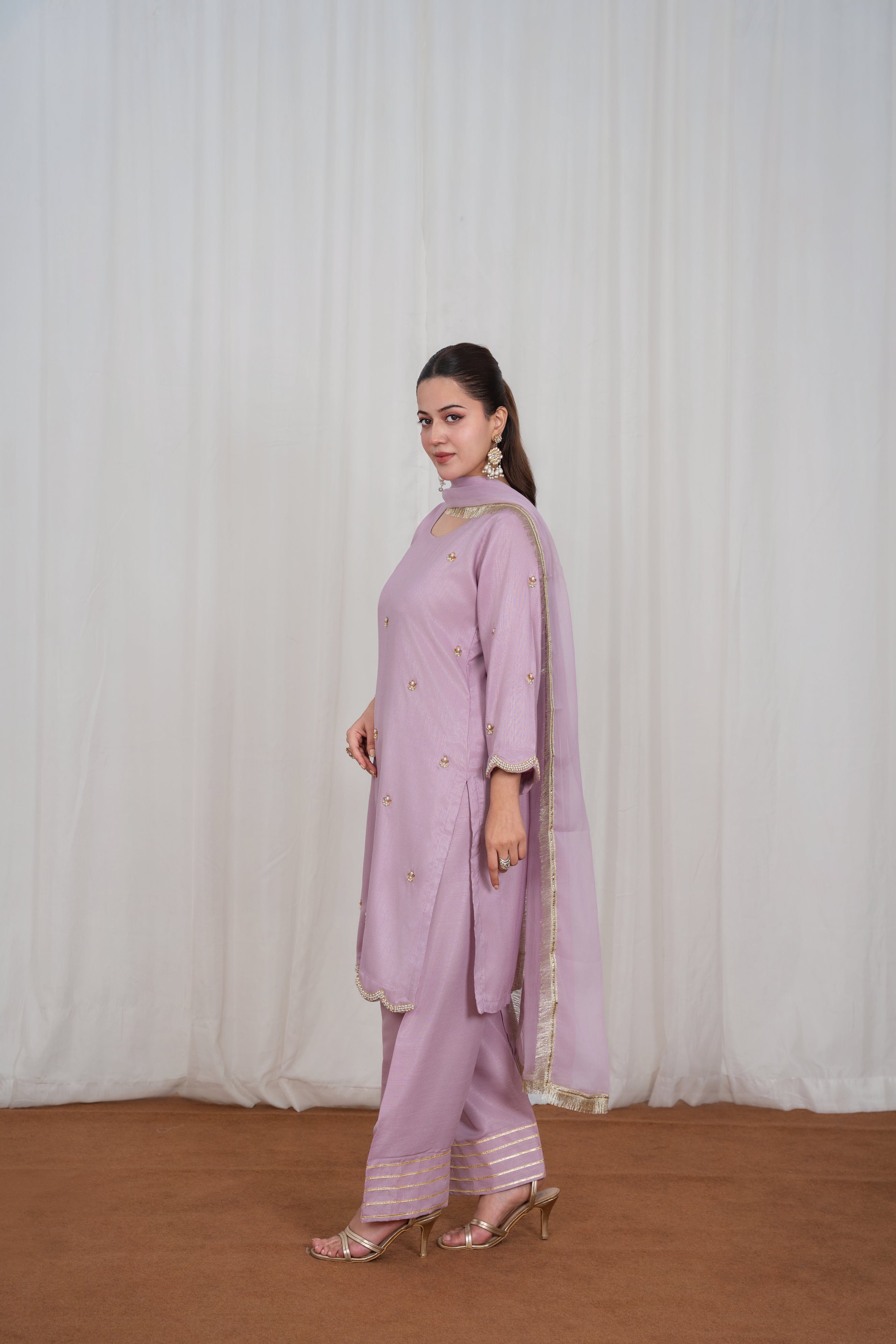 Lina Soft Mauve Farshi Shalwar