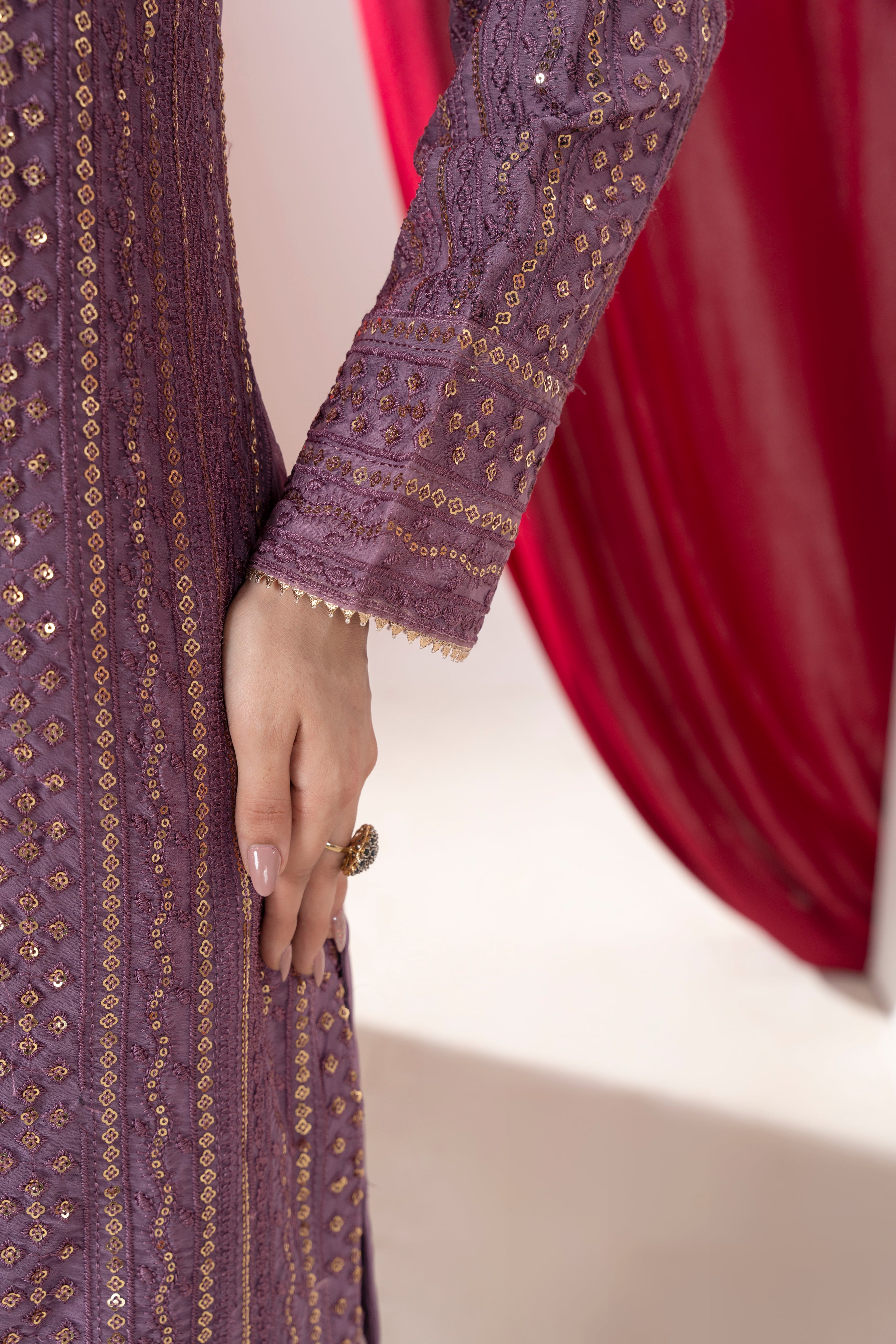 Serene - Dusky Mauve Crush Palazo