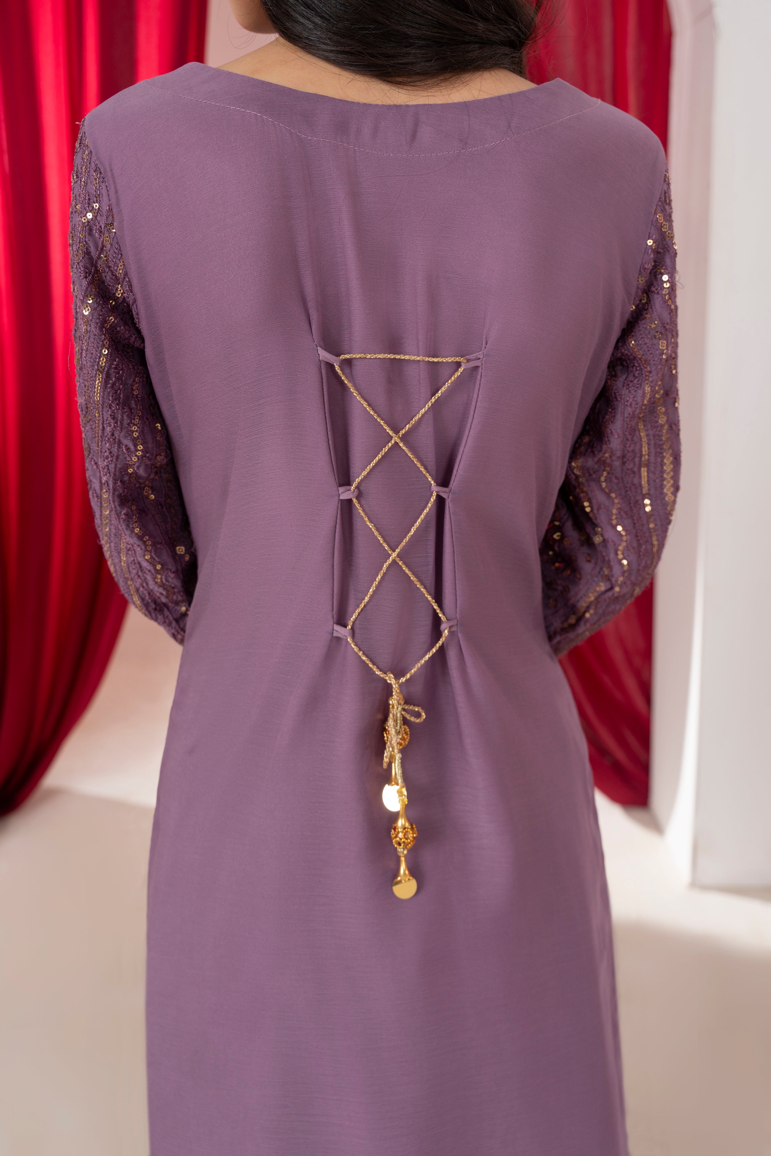 Serene - Dusky Mauve Crush Palazo