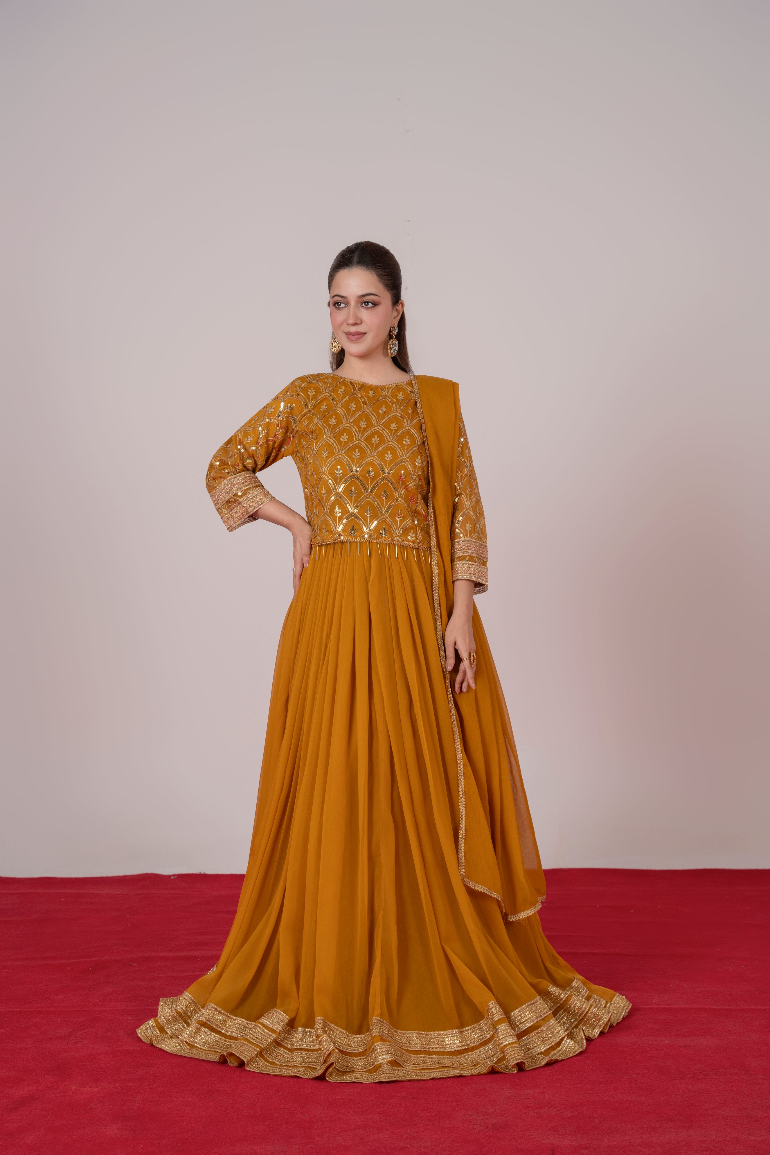 Mehrma Cheddar Mustard Lehnga