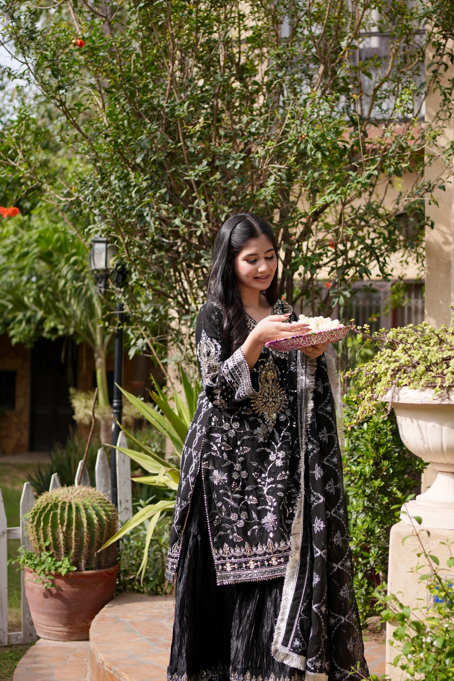 Beyza Black Angrakha