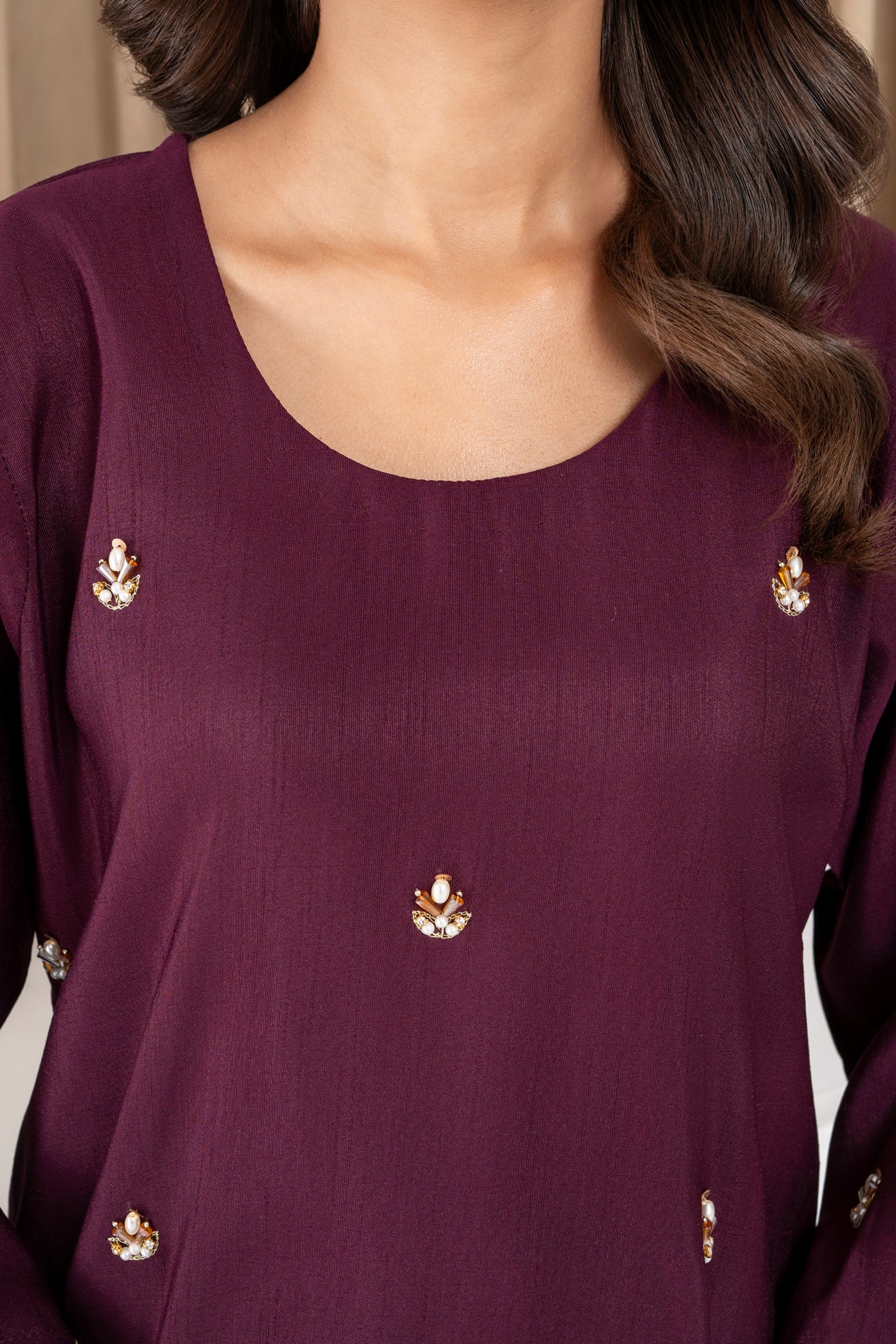 Lina Deep Purple Farshi Shalwar