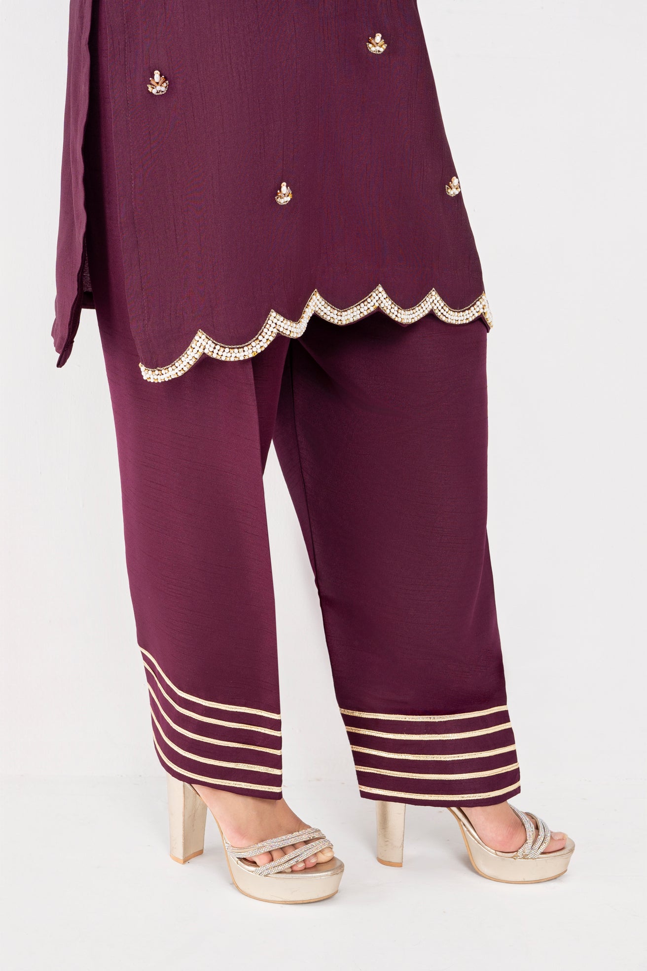 Lina Deep Purple Farshi Shalwar